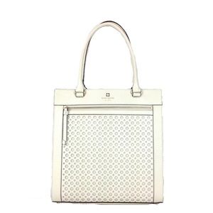 Kate Spade Perri Lane Bubbles Lynne Perforated Leather Tote Bag, Bone
